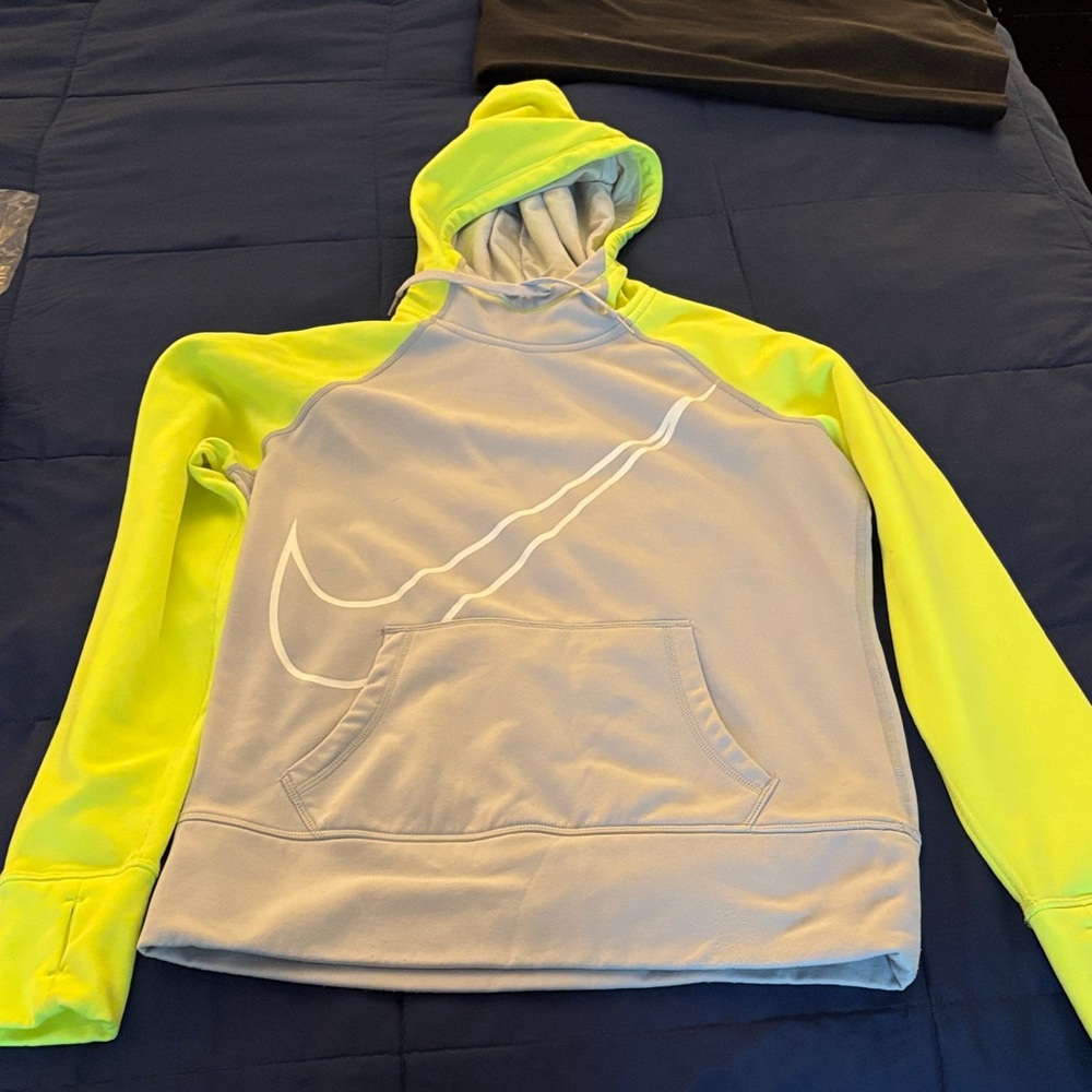 Nike Therma-Fit Gray and Neon Yellow Jacket